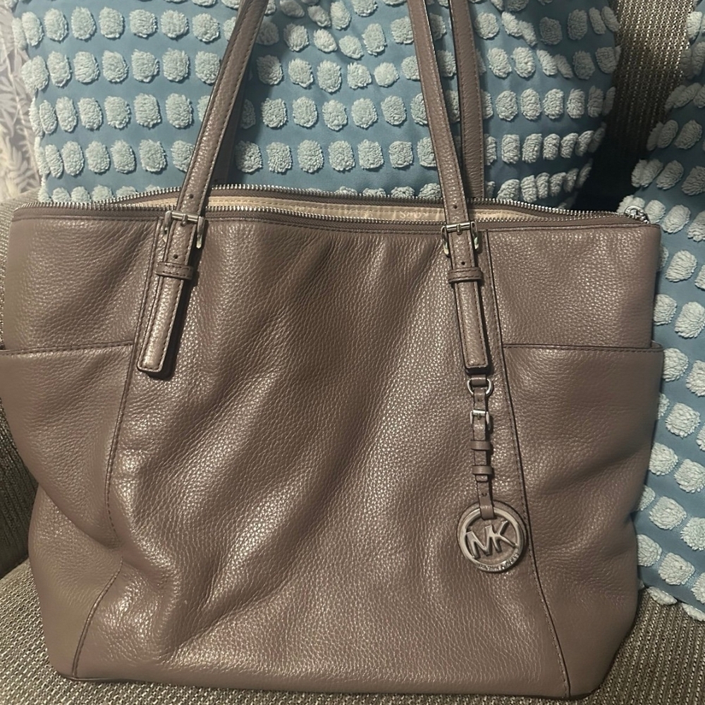 Michael Kors Brown Leather Tote Bag